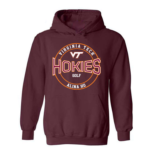 Virginia Tech - NCAA Women's Golf : Alina Ho - Classic Fashion Shersey Hooded Sweatshirt-0
