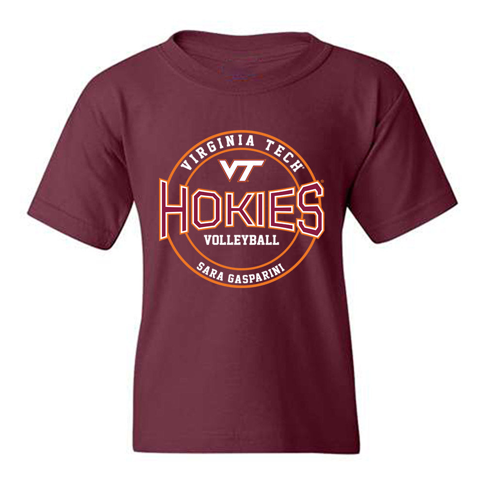 Virginia Tech - NCAA Women's Volleyball : Sara Gasparini - Classic Fashion Shersey Youth T-Shirt-0
