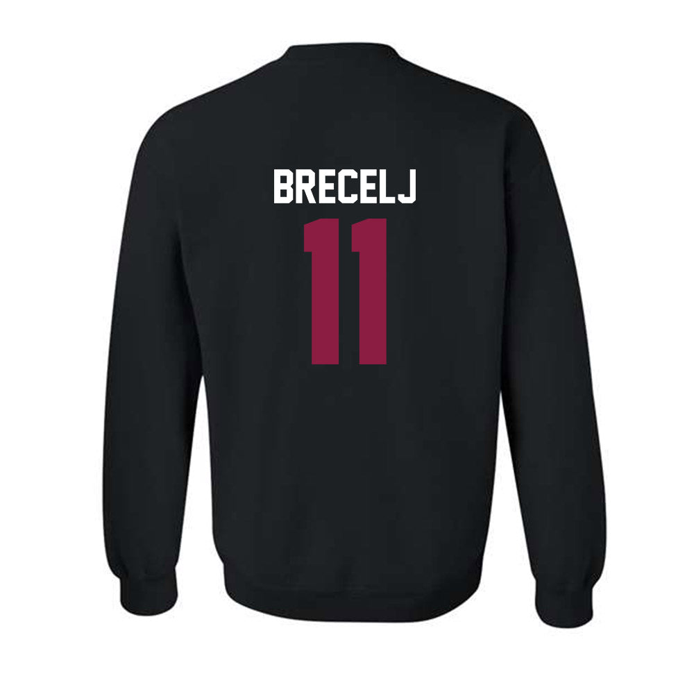 Virginia Tech - NCAA Women's Basketball : Spela Brecelj - Classic Fashion Shersey Crewneck Sweatshirt-1