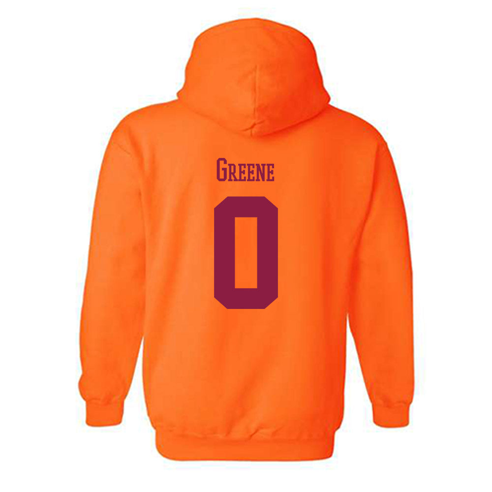 Virginia Tech - NCAA Football : Ayden Greene - Classic Fashion Shersey Hooded Sweatshirt-1