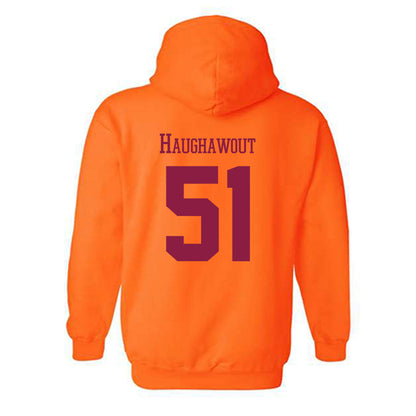 Virginia Tech - NCAA Football : Elijah Haughawout - Classic Fashion Shersey Hooded Sweatshirt-1