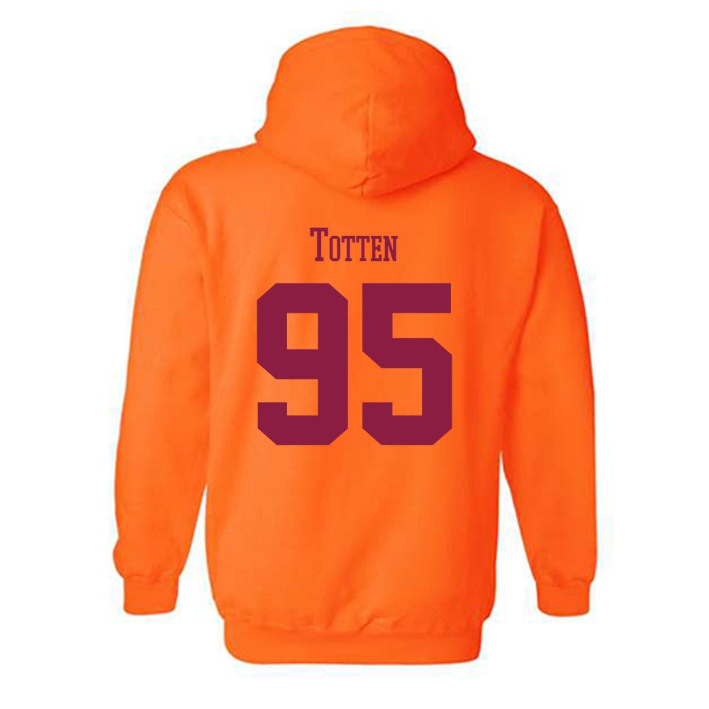 Virginia Tech - NCAA Football : Nathan Totten - Classic Fashion Shersey Hooded Sweatshirt-1