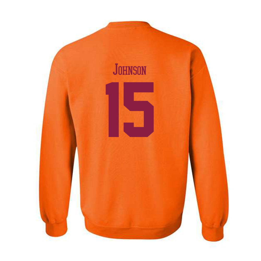Virginia Tech - NCAA Football : Brennan Johnson - Classic Fashion Shersey Crewneck Sweatshirt-1
