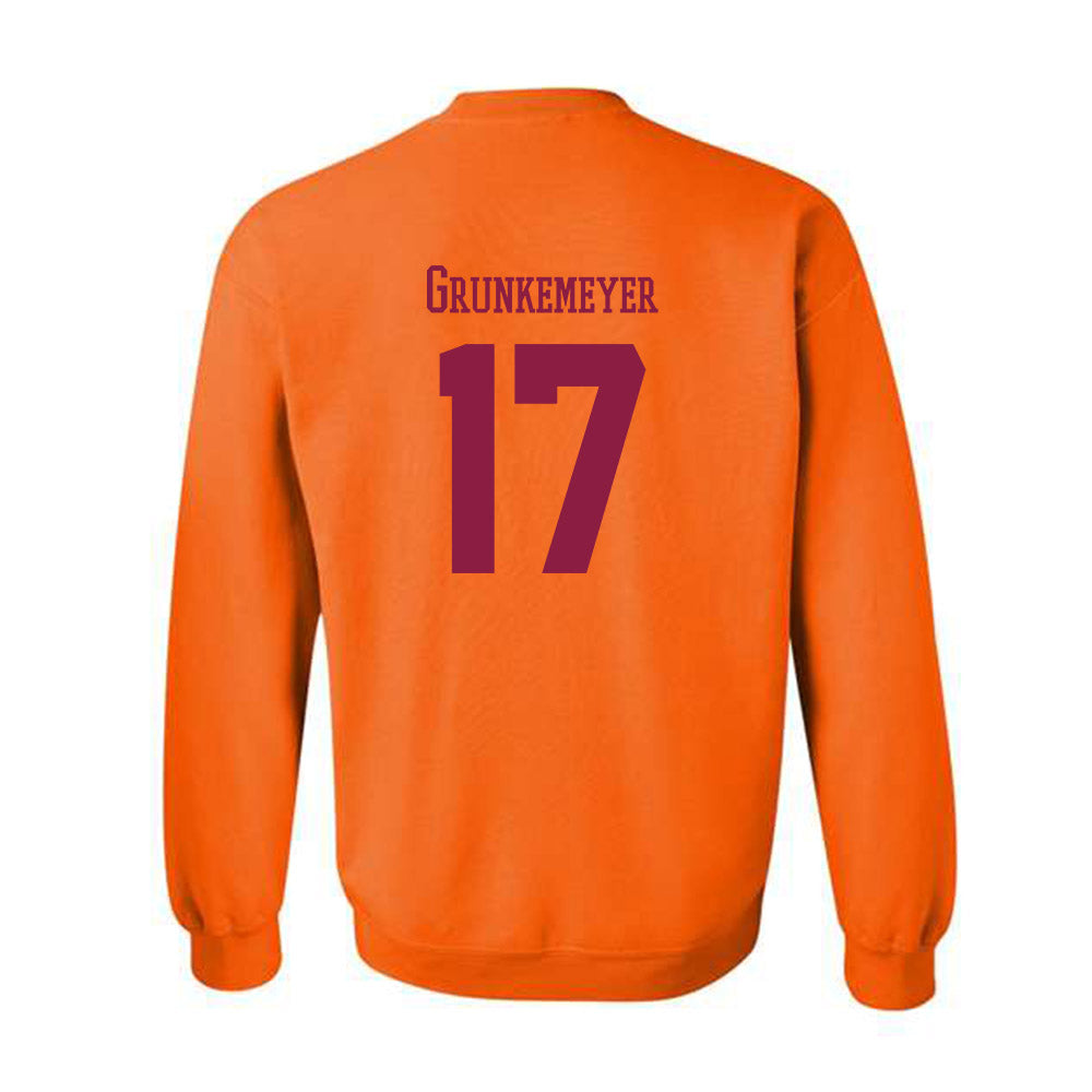 Virginia Tech - NCAA Football : Ethan Grunkemeyer - Classic Fashion Shersey Crewneck Sweatshirt-1