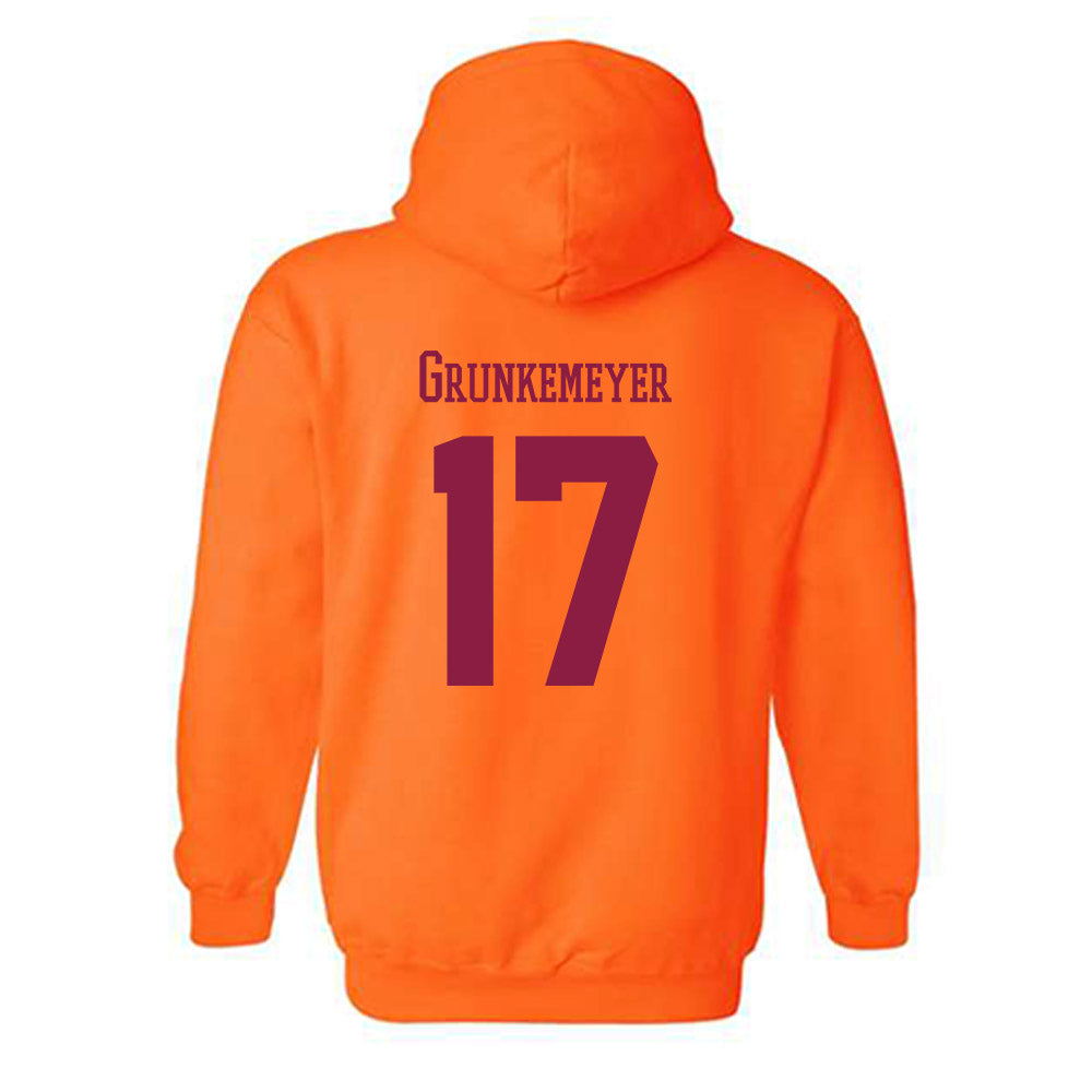 Virginia Tech - NCAA Football : Ethan Grunkemeyer - Classic Fashion Shersey Hooded Sweatshirt-1