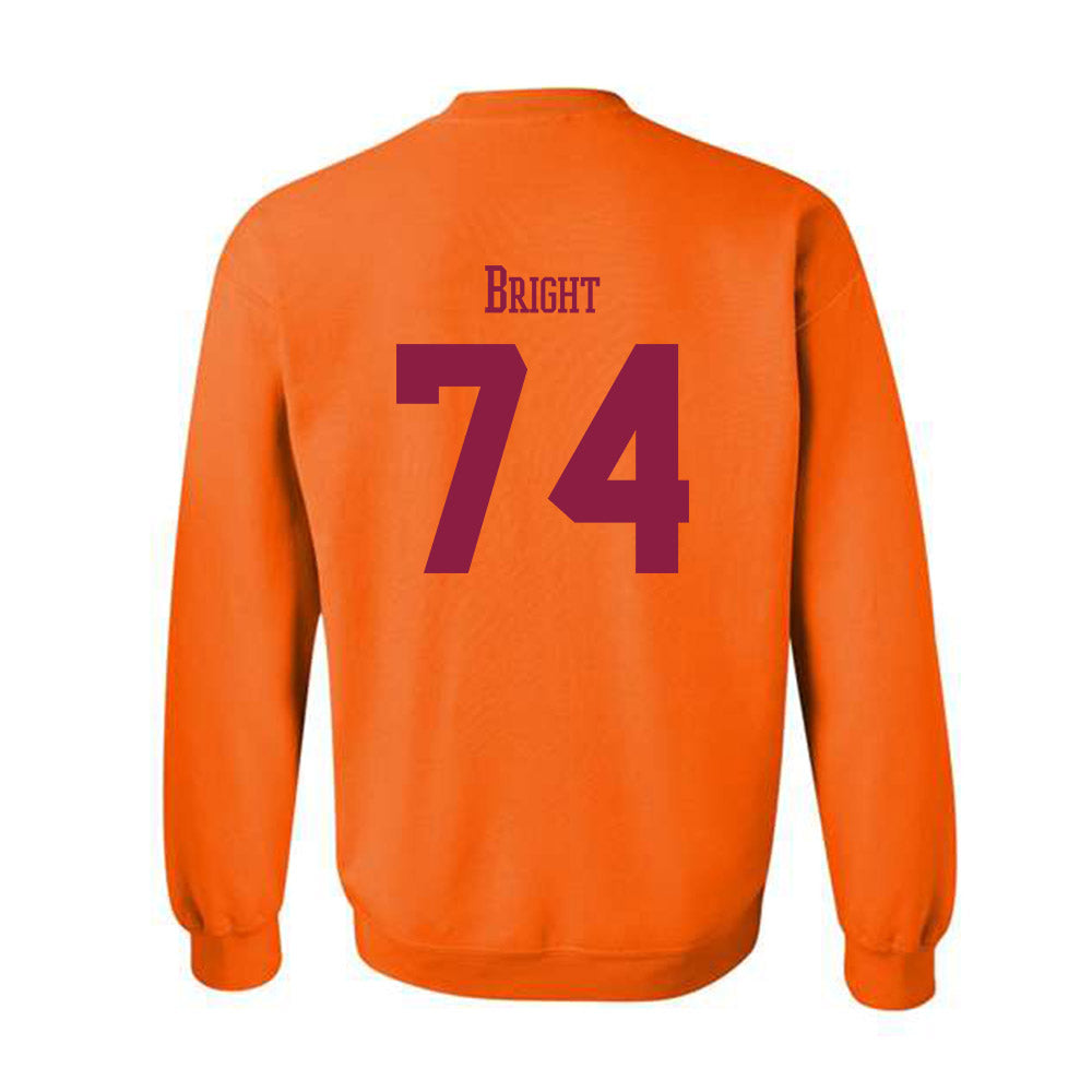 Virginia Tech - NCAA Football : Marlen Bright - Classic Fashion Shersey Crewneck Sweatshirt-1