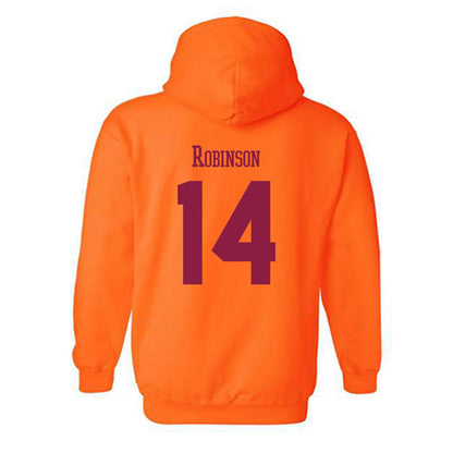 Virginia Tech - NCAA Football : Sheldon Robinson - Classic Fashion Shersey Hooded Sweatshirt-1