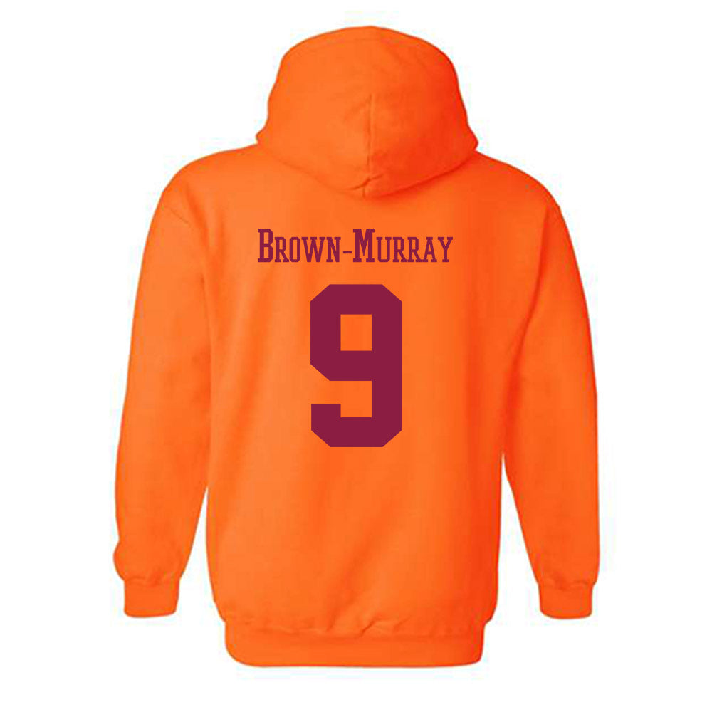 Virginia Tech - NCAA Football : Isaiah Brown-Murray - Classic Fashion Shersey Hooded Sweatshirt-1