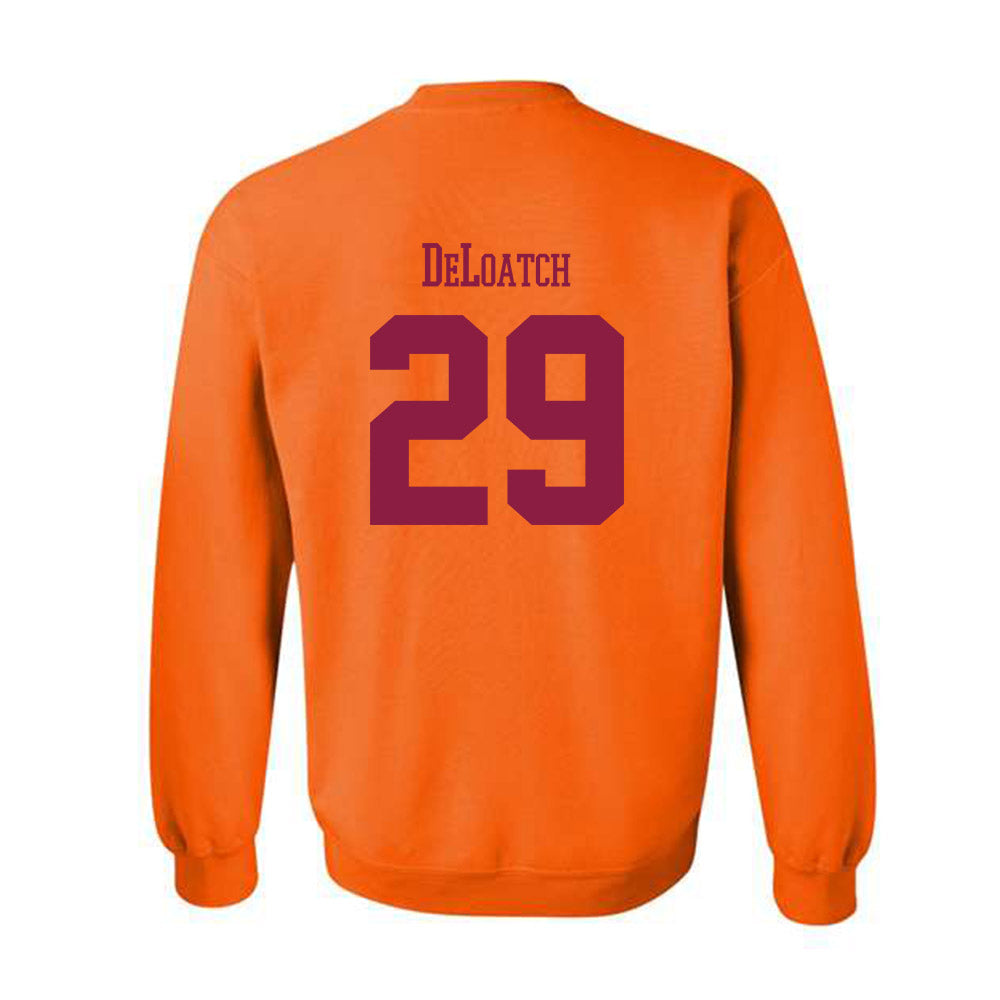 Virginia Tech - NCAA Football : Jahmari DeLoatch - Classic Fashion Shersey Crewneck Sweatshirt-1