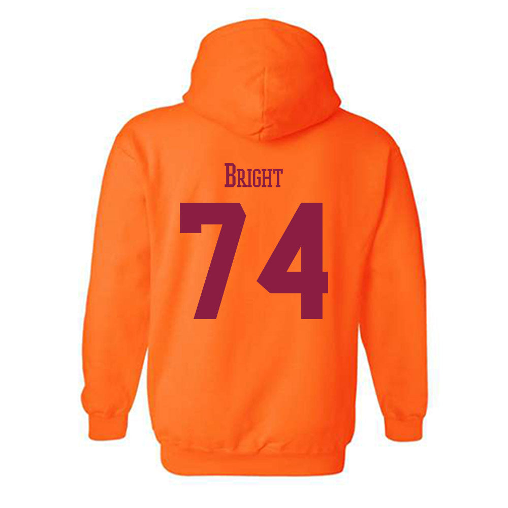 Virginia Tech - NCAA Football : Marlen Bright - Classic Fashion Shersey Hooded Sweatshirt-1