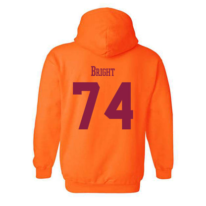 Virginia Tech - NCAA Football : Marlen Bright - Classic Fashion Shersey Hooded Sweatshirt-1