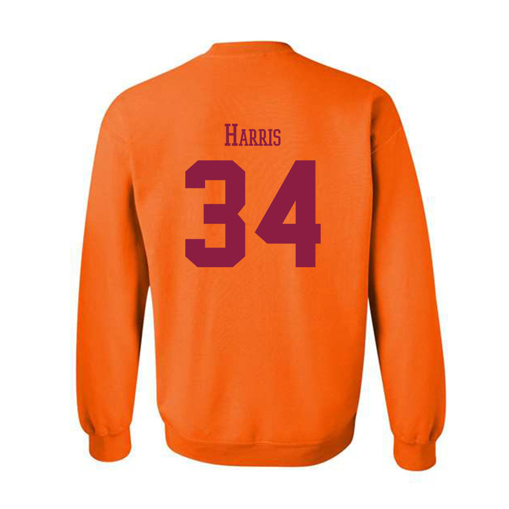 Virginia Tech - NCAA Football : Cortez Harris - Classic Fashion Shersey Crewneck Sweatshirt-1