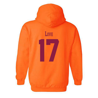 Virginia Tech - NCAA Football : John Love - Classic Fashion Shersey Hooded Sweatshirt-1