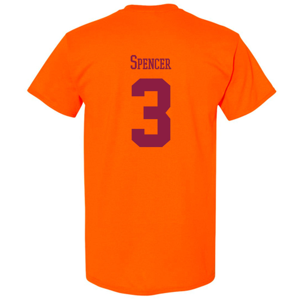 Virginia Tech - NCAA Football : Kaleb Spencer - Classic Fashion Shersey T-Shirt-1