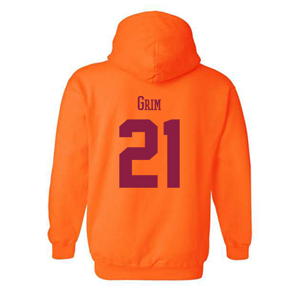 Virginia Tech - NCAA Baseball : Ethan Grim - Classic Fashion Shersey Hooded Sweatshirt-1