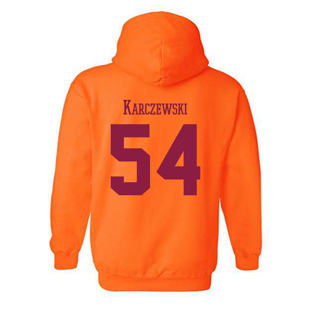 Virginia Tech - NCAA Football : Grant Karczewski - Classic Fashion Shersey Hooded Sweatshirt-1