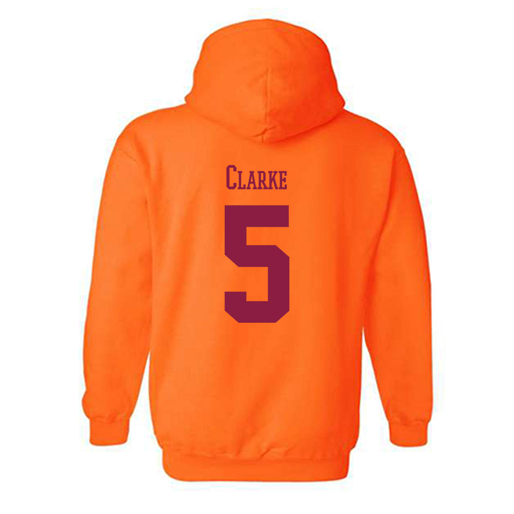 Virginia Tech - NCAA Football : Joshua Clarke - Classic Fashion Shersey Hooded Sweatshirt-1