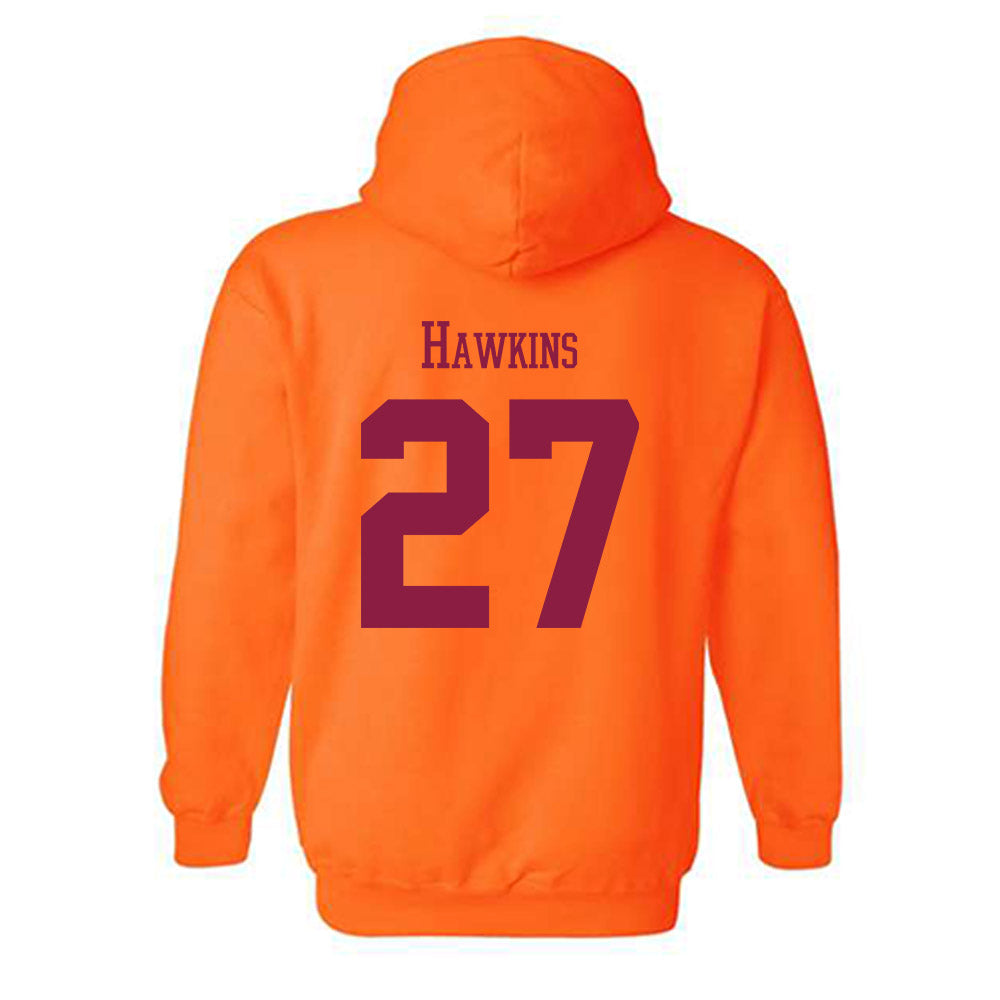 Virginia Tech - NCAA Football : Marcellous Hawkins - Classic Fashion Shersey Hooded Sweatshirt-1