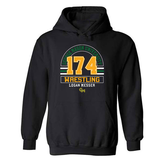 GMU - NCAA Wrestling : Logan Messer - Classic Fashion Shersey Hooded Sweatshirt-0