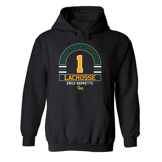 GMU - NCAA Women's Lacrosse : Emily Barnette - Classic Fashion Shersey Hooded Sweatshirt-0