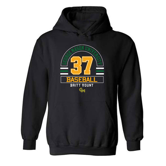 GMU - NCAA Baseball : Britt Yount - Classic Fashion Shersey Hooded Sweatshirt-0