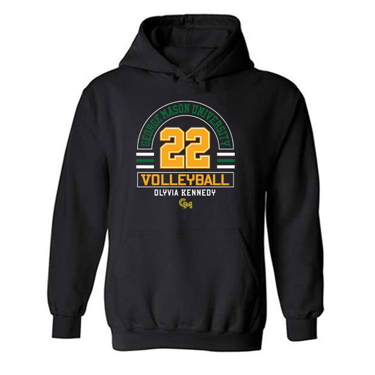 GMU - NCAA Women's Volleyball : Olyvia Kennedy - Classic Fashion Shersey Hooded Sweatshirt-0