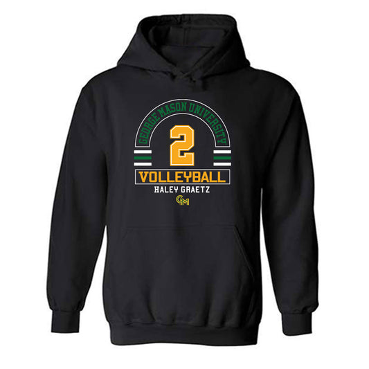 GMU - NCAA Women's Volleyball : Haley Graetz - Classic Fashion Shersey Hooded Sweatshirt-0
