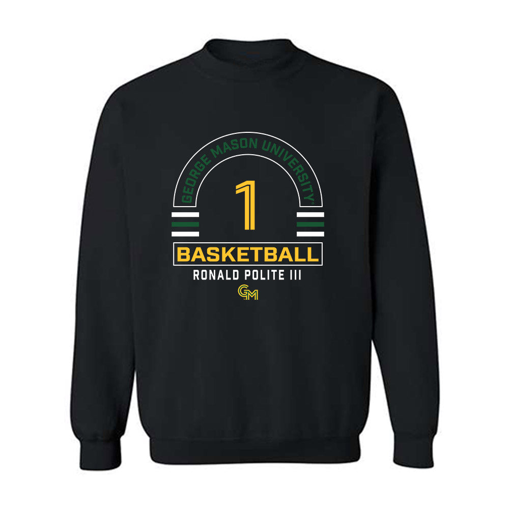 GMU - NCAA Men's Basketball : Ronald Polite III - Classic Fashion Shersey Crewneck Sweatshirt-0