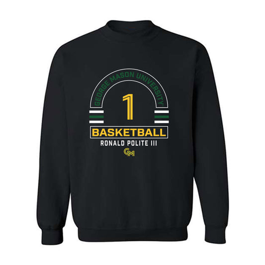 GMU - NCAA Men's Basketball : Ronald Polite III - Classic Fashion Shersey Crewneck Sweatshirt-0