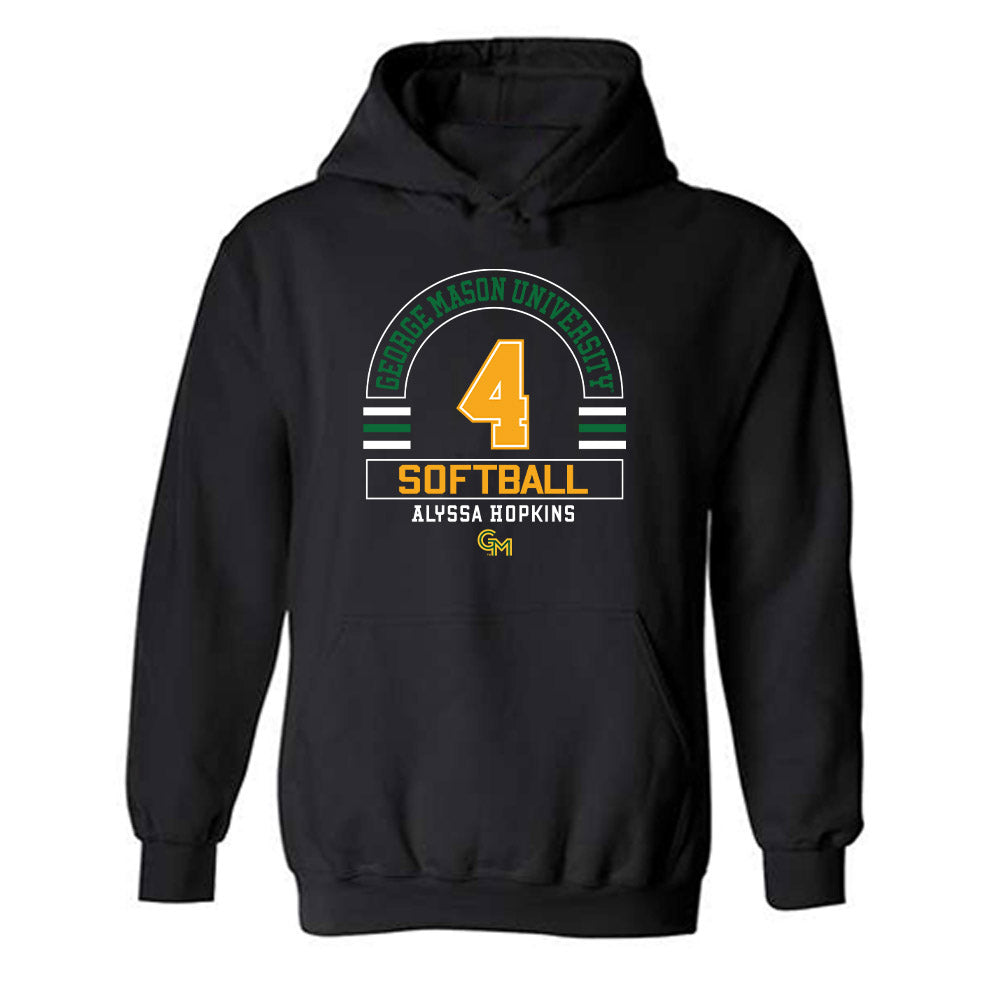 GMU - NCAA Softball : Alyssa Hopkins - Classic Fashion Shersey Hooded Sweatshirt-0