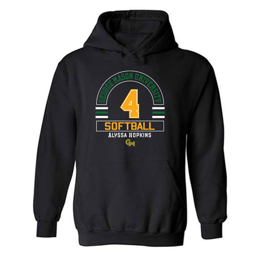 GMU - NCAA Softball : Alyssa Hopkins - Classic Fashion Shersey Hooded Sweatshirt-0