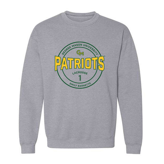 GMU - NCAA Women's Lacrosse : Emily Barnette - Classic Fashion Shersey Crewneck Sweatshirt-0