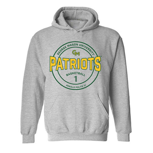 GMU - NCAA Men's Basketball : Ronald Polite III - Classic Fashion Shersey Hooded Sweatshirt-0