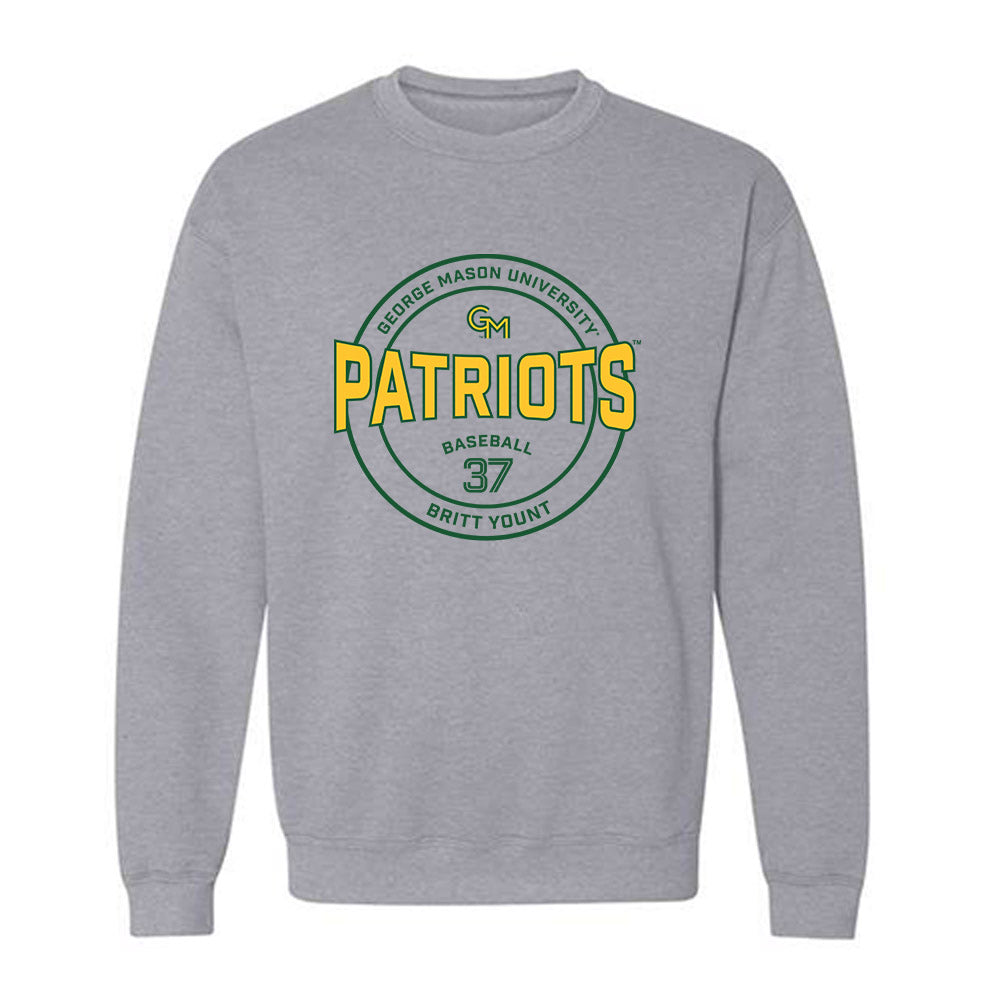 GMU - NCAA Baseball : Britt Yount - Classic Fashion Shersey Crewneck Sweatshirt-0