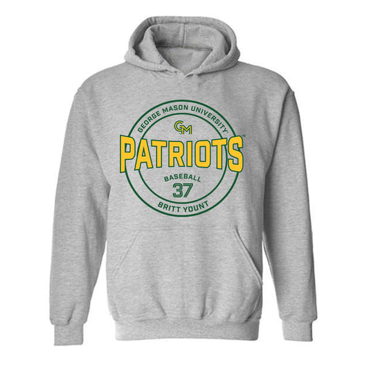 GMU - NCAA Baseball : Britt Yount - Classic Fashion Shersey Hooded Sweatshirt-0