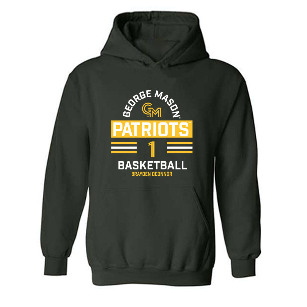 GMU - NCAA Men's Basketball : Brayden OConnor - Classic Fashion Shersey Hooded Sweatshirt-0