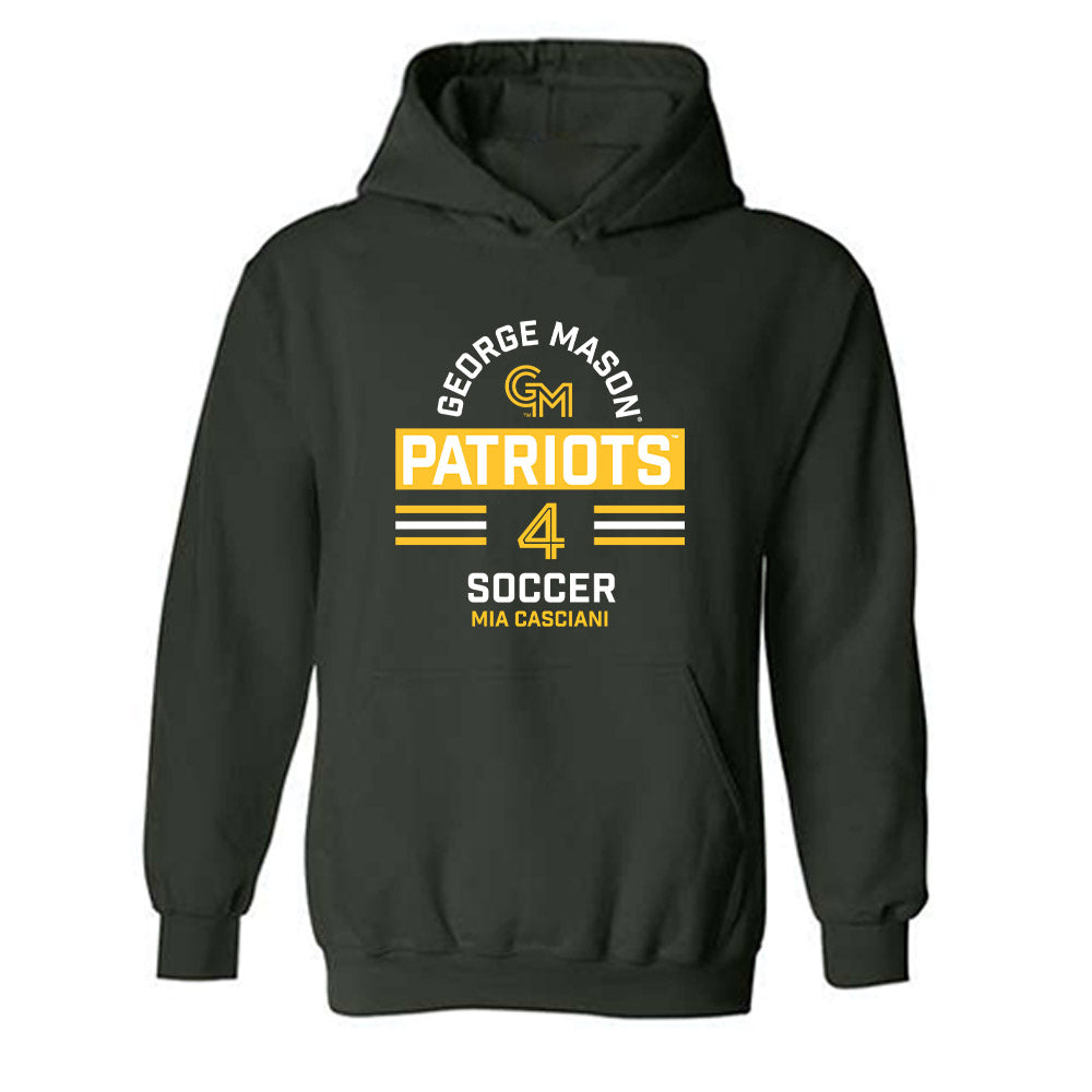 GMU - NCAA Women's Soccer : Mia Casciani - Classic Fashion Shersey Hooded Sweatshirt-0
