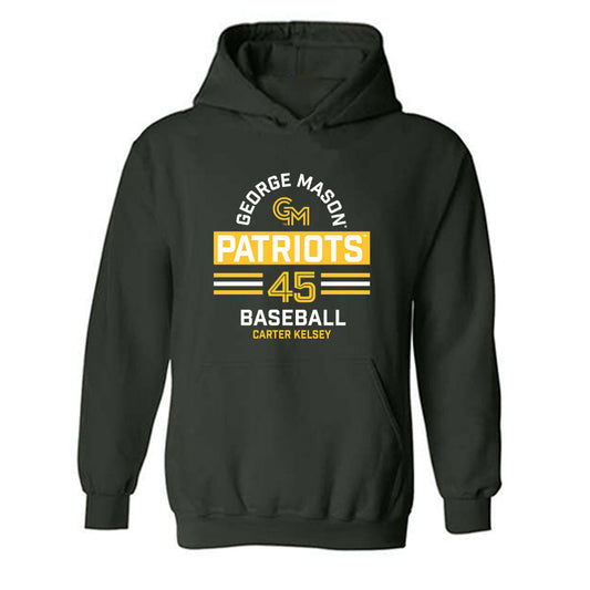 GMU - NCAA Baseball : Carter Kelsey - Classic Fashion Shersey Hooded Sweatshirt-0