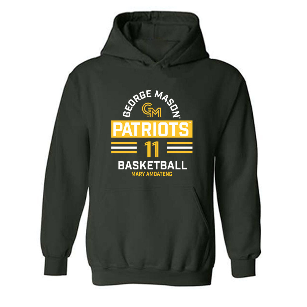 GMU - NCAA Women's Basketball : Mary Amoateng - Classic Fashion Shersey Hooded Sweatshirt-0