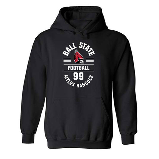 Ball State - NCAA Football : Myles Hancock - Classic Fashion Shersey Hooded Sweatshirt-0