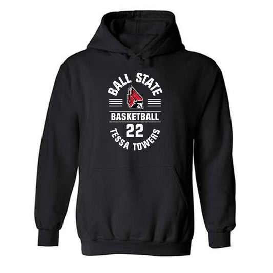 Ball State - NCAA Women's Basketball : Tessa Towers - Classic Fashion Shersey Hooded Sweatshirt-0