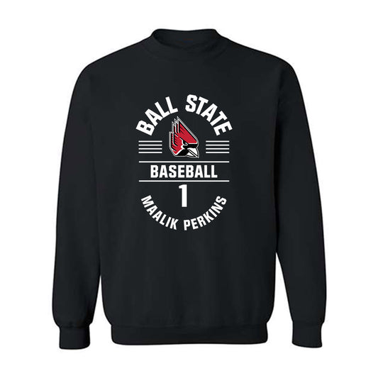 Ball State - NCAA Baseball : Maalik Perkins - Classic Fashion Shersey Crewneck Sweatshirt-0