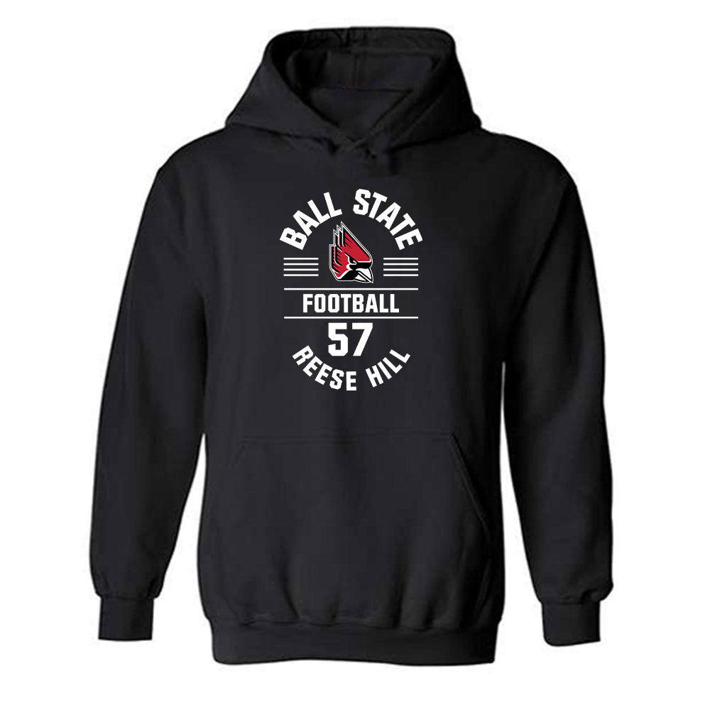 Ball State - NCAA Football : Reese Hill - Classic Fashion Shersey Hooded Sweatshirt-0