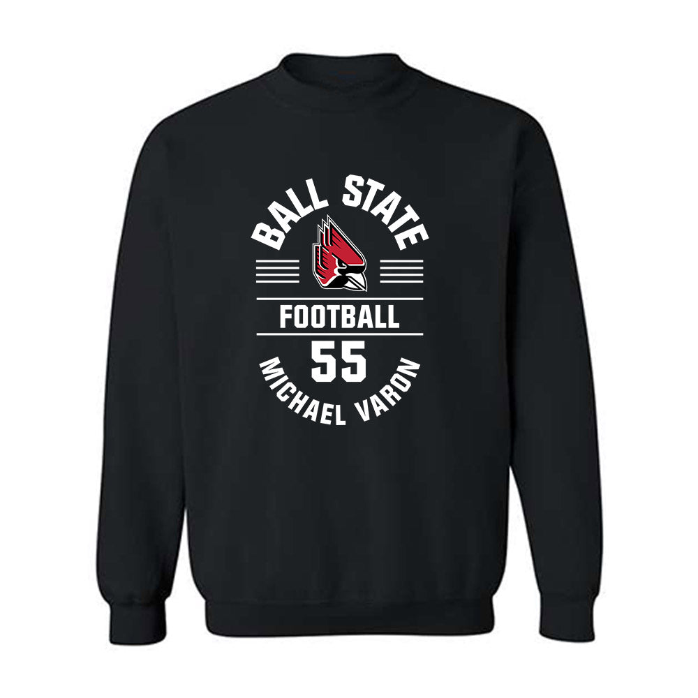 Ball State - NCAA Football : Michael Varon - Classic Fashion Shersey Crewneck Sweatshirt-0