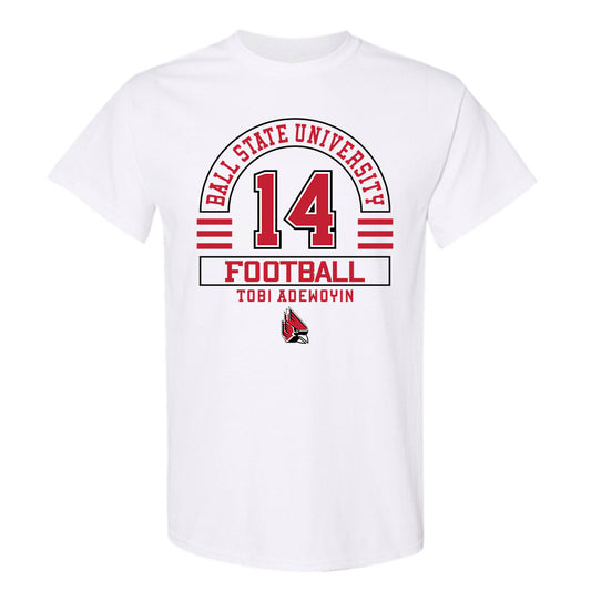 Ball State - NCAA Football : Tobi Adewoyin - Classic Fashion Shersey T-Shirt-0