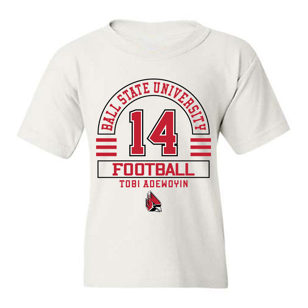Ball State - NCAA Football : Tobi Adewoyin - Classic Fashion Shersey Youth T-Shirt-0