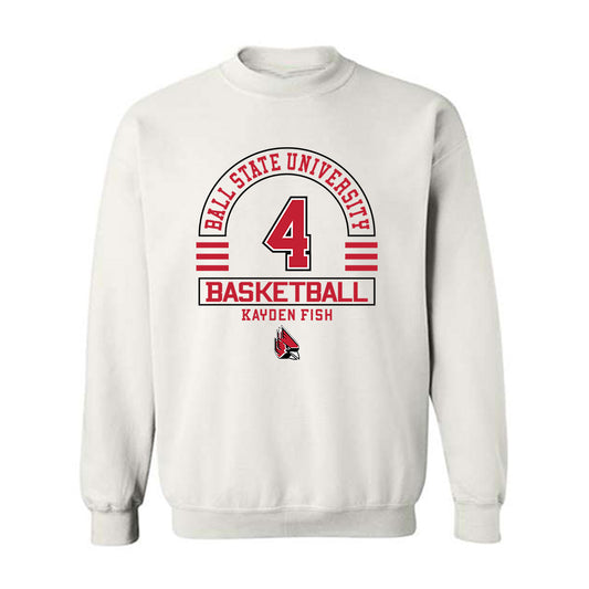 Ball State - NCAA Men's Basketball : Kayden Fish - Classic Fashion Shersey Crewneck Sweatshirt-0