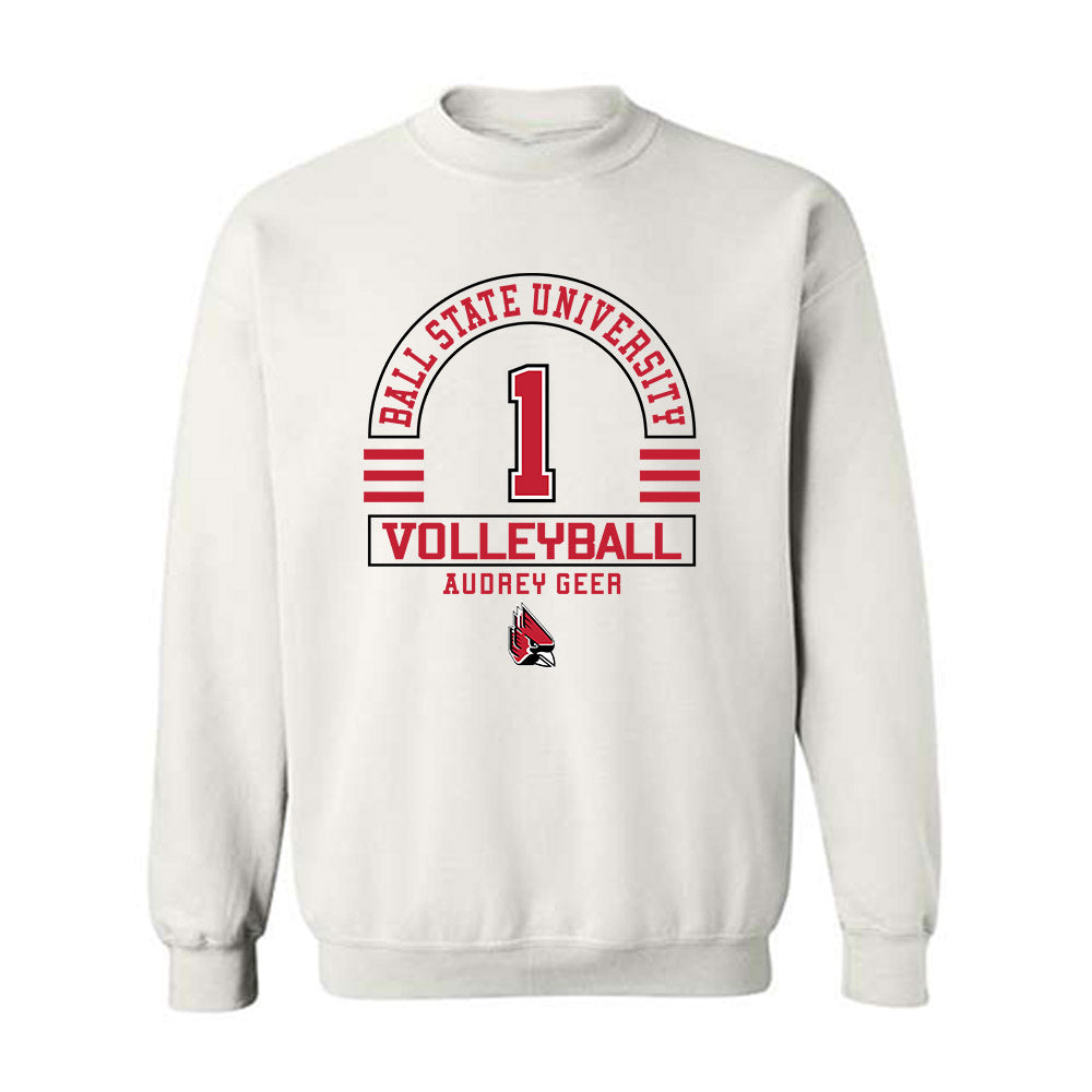 Ball State - NCAA Women's Volleyball : Audrey Geer - Classic Fashion Shersey Crewneck Sweatshirt-0
