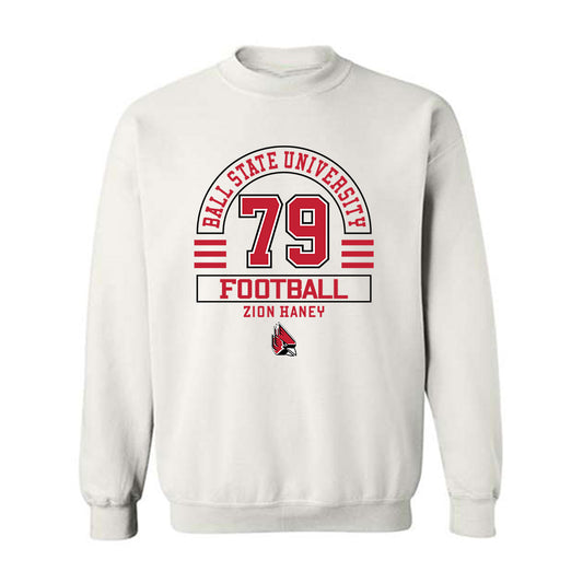Ball State - NCAA Football : Zion Haney - Classic Fashion Shersey Crewneck Sweatshirt-0