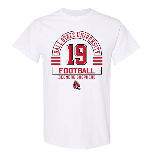 Ball State - NCAA Football : Deondre Shepherd - Classic Fashion Shersey T-Shirt-0